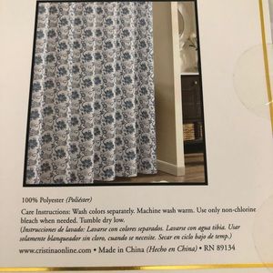 Casa Christina 72x72  Shower Curtain blue & white